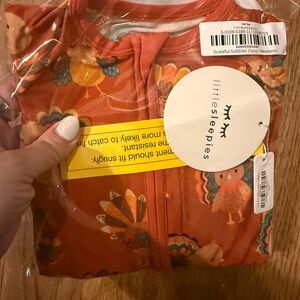 🦃 Newborn Turkey Zippy Pajamas – Little Sleepies- NWT – November/Thanksgiving
